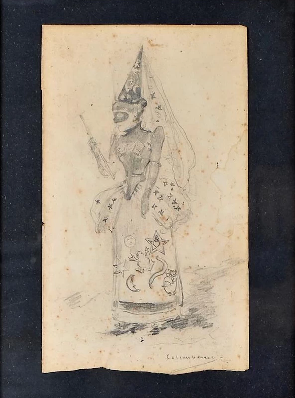 Figura femminile in maschera